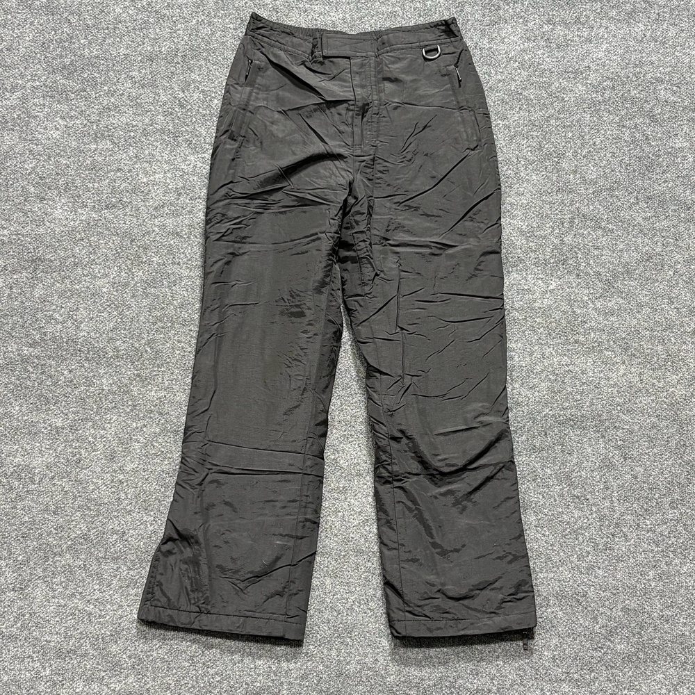 Fera Snow Pants Mens 36R Black Nylon Insulated Ski Elastic Waist Zip Pockets